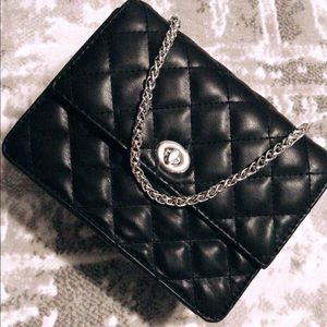 Mini Evening Bag with Silver Hardware